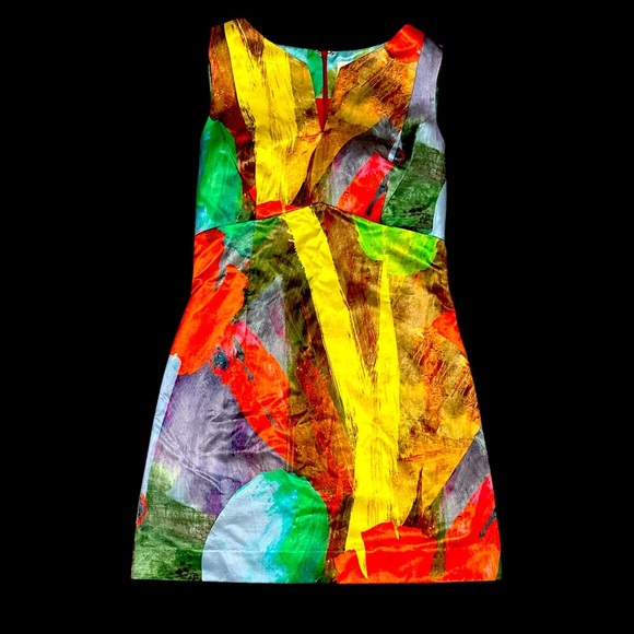 MILLY ART TO WEAR BRUSH STROKES SHEATH DRESS - Picture 1 of 7